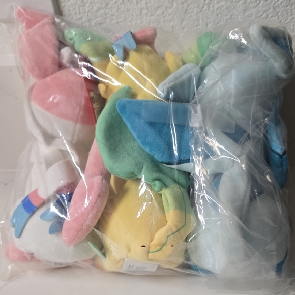 Pokemon Plushies Glaceon, Leafeon & Sylveon NWT - Picture 2 of 2